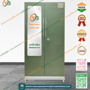 Signature 2-Door Steel Almirah with Mirror, Safe Locker & Door Organizers - Mehndi Green