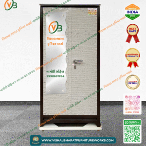 Minimalist 2-Door Steel Almirah with Internal Safe & Textured Two-Tone Finish