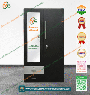 Elite 6-Door Heavy-Duty Steel Almirah with Mirror