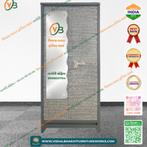 High-Security 2-Door Steel Almirah with Internal Safe & Textured Smoke Grey Finish