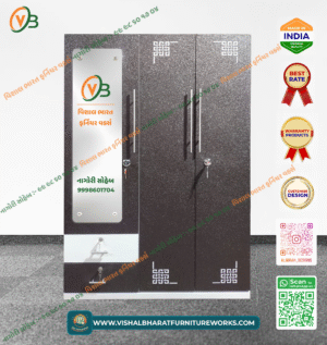 Executive 3-Door Steel Almirah with Base Drawers & Security Safe