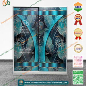 Designer Steel Sliding Almirah - Tropical Digital Print